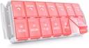 TakeMag Weekly Medicine Pill Organizer 2 φορές την ημέρα, Easy Fill AM Pill Box, Μεγάλη Χωρητικότητα Γρήγορες-επαναγεμίστε 7 υποθέσεις χάπι ημέρας για χάπια / Vitamin / Fish Oil / Συμπληρωματικά (Patent Registered)