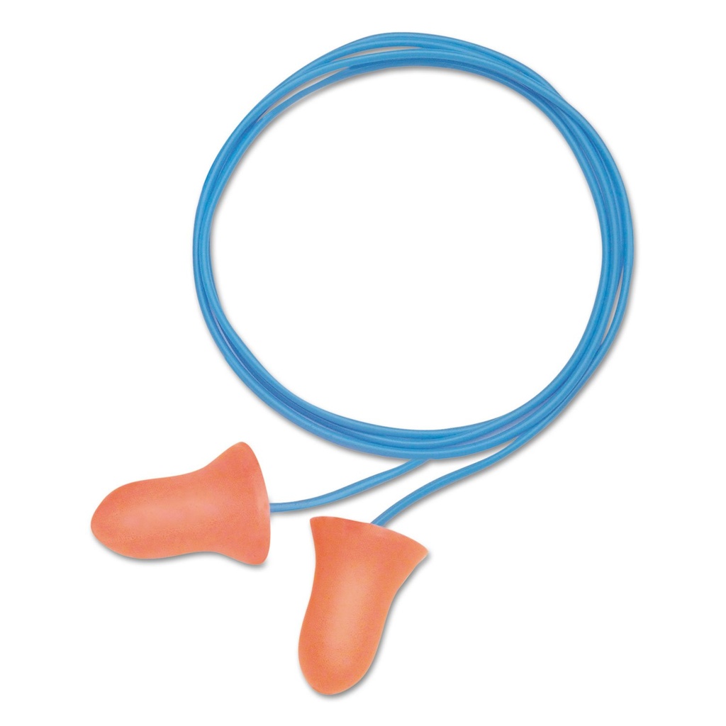 Honeywell Howard Leight by Maximum Corded Disposable Foam Earplugs, 100 Pairs, Orange | Disposable