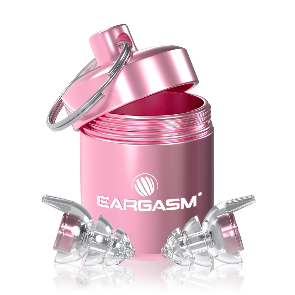 Eargasm Smaller Ears Pink Earplugs for Concerts, Festivals, Musicians, Night-Life, Motorcycle Hearing Protection - Reusable Ear Plugs for Small Ear Canals, High Fidelity Noise Reduction up to 21 dB