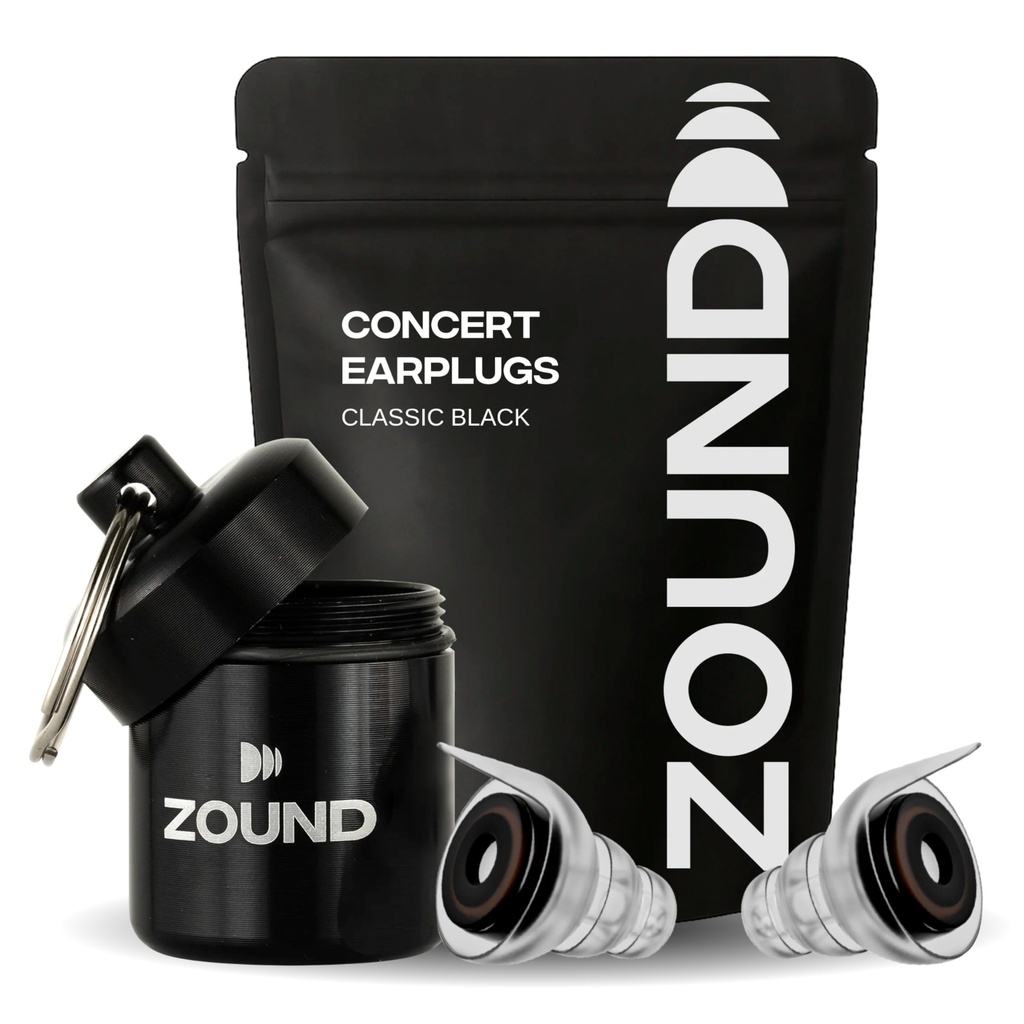 Zound High Fidelity Earplugs for Concerts - Reuseable High Fidelity Concert Ear Plugs for Noise Reduction, Festival Ear Plugs & Music Festival Essentials, Rave Earplugs & Accessories - 21 dB SNR