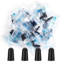 100 Pairs Black Foam Ear Plugs, 33dB NRR, Individually Wrapped | Black disposable ear plugs for sleeping, work, construction, shooting and travel. Each pair comes individually wrapped.