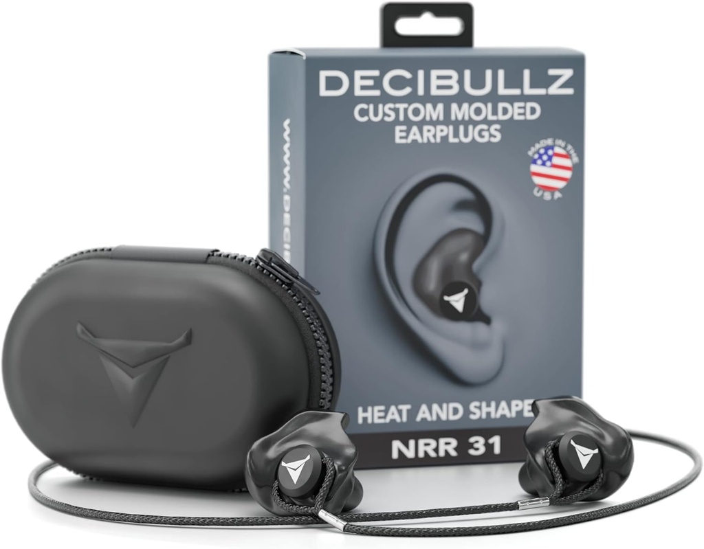 Decibullz Custom Molded Earplugs Pro Pack (Black) Bundle