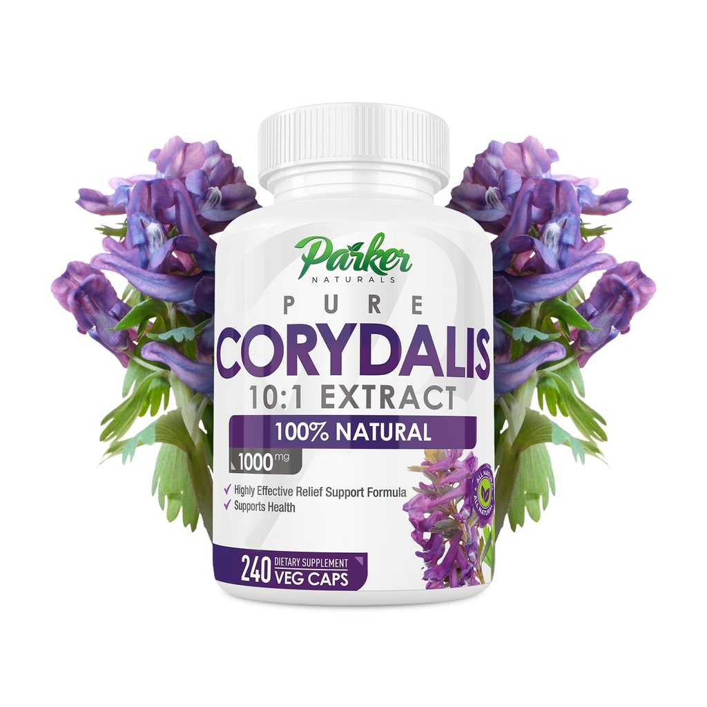 Corydalis 1000mg, Extract Natural Relief, 240 ct | Corydalis Yanhusuo extract, 1000mg per serving, vegetarian capsules, GMP, without fillers, 240 count