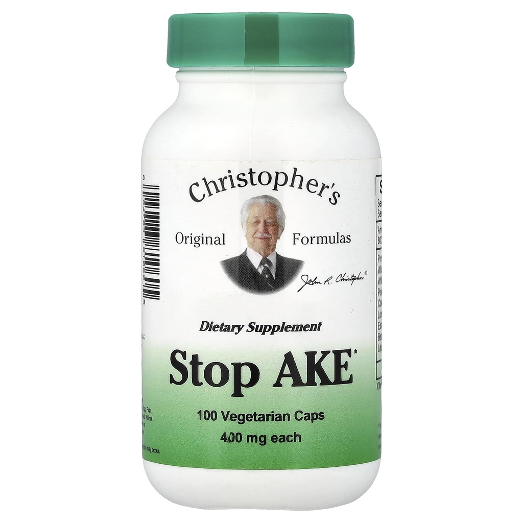 Christopher's Original Formulas Stop-Ache Herbal Supplement – 375 mg, 100 Vegetarian Capsules – Botanical Blend for Body Support