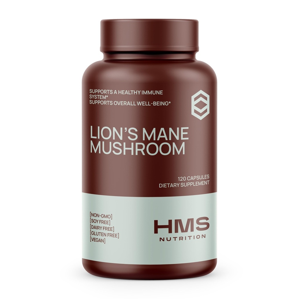 Lions Mane Συμπληρώματα κάψουλες, Lions Mane Mushroom για την υποστήριξη του ανοσοποιητικού, Μνήμη & Συμπλήρωμα εστίασης, 1000mg ανά υπηρεσία, μη GMO Vegan, 120 κάψουλες, 2 Μήνες προσφοράς