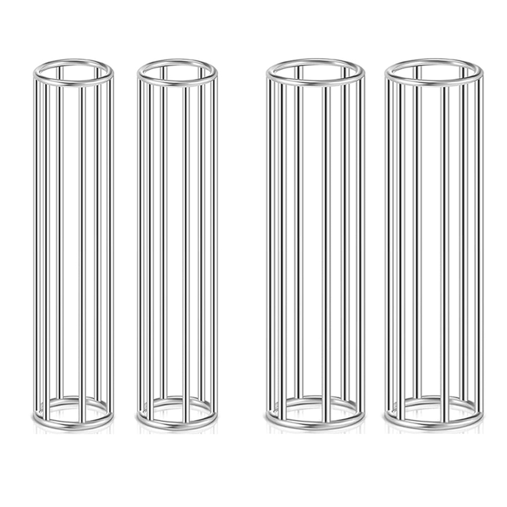 4 Pcs Metal Cage Applicator Tubular Gauze Metal Applicator Cage Tube Gauze | Small X 2 Pcs, Large X 2 Pcs, Bandage Tubular for Toes Fingers Homes Offices Hospita，Stainless Steel
