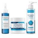 Roycederm Seborrheic Dermatitis & Psoriasis-Prone Skin Care Kit - 3-Step Face, Scalp & Body Routine with Cleanser + Calming Serum + Cream for Dry, Itchy-Feeling, Flaky, Redness-Prone Sensitive Skin