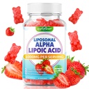 softbear Liposomal Alpha Lipoic Acid Gummies 1000mg, Alpha Lipoic Acid Nutritional Supplements for Nerve Health & Antioxidant Support, Organic/Vegan/Sugar-Free, Strawberry Flavor 60 Count
