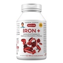 ANDREW LESSMAN Iron Plus 360 κάψουλες - 18mg σίδηρος, 100% καθαρός χηλικός σίδηρος αμινοξέων (γλυκινικός, ασπαρτικός), συν βιταμίνη C για αυξημένη απορρόφηση, μικρές, εύκολο να καταπιούν κάψουλες, χωρίς πρόσθετα