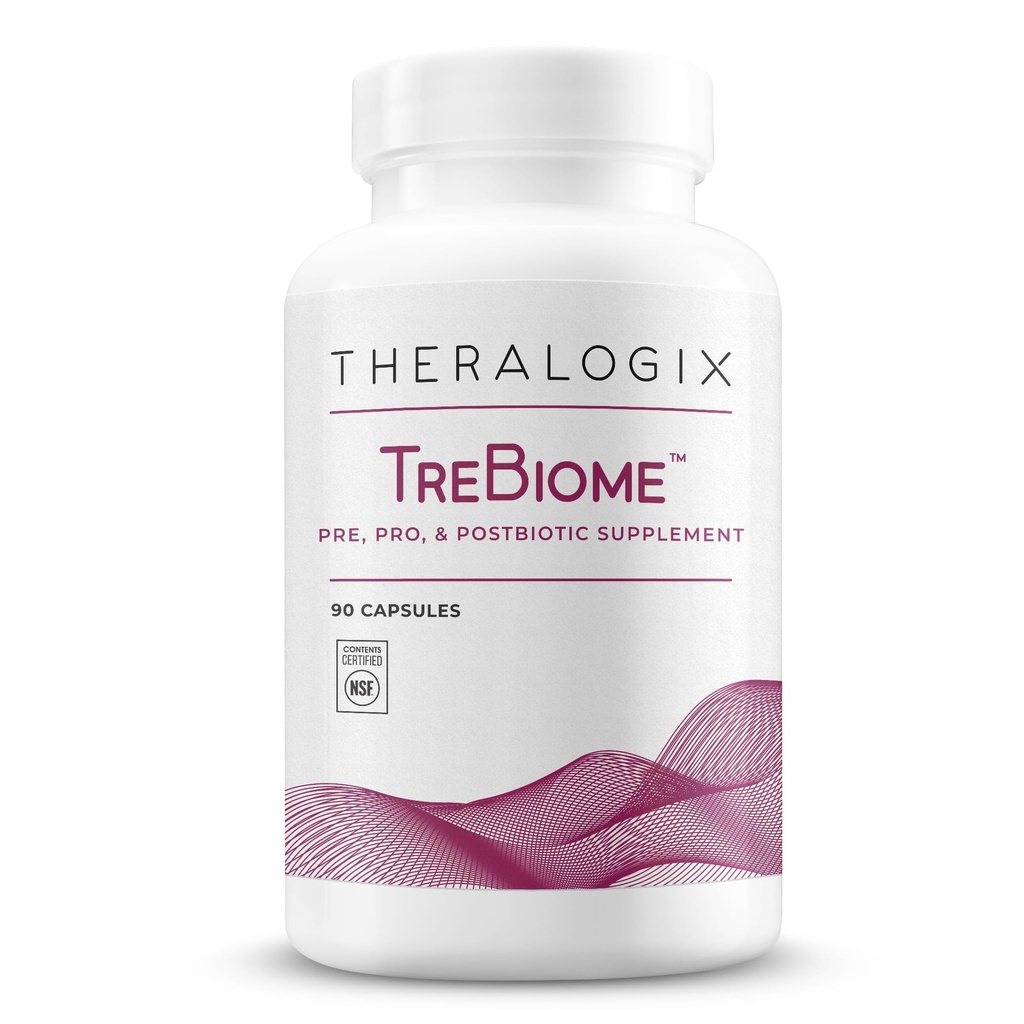 Theralogix TreBiome – Prebiotic, Probiotic & Postbiotic, NSF Certified | Helps promote gut, pelvic, vaginal & metabolic health with triple-action microbiome support.*