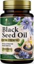Black Seed Oil Softgels 1000mg - Premium Nigella Sativa Blackseed, Pure Natural Black Cumin Seed Oil & Antioxidant for Skin & Immune Support - Μη ΓΤΟ, Εμφιαλωμένο στις ΗΠΑ Συμπλήρωμα - 60 Softgels