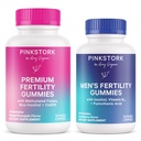 Pink Stork His and Hers Fertility Gummies Bundle, 1 Month Supply | Fertility Support for Women with Methylated Folate + Myo-Inositol - Fertility Support for Men with Folic Acid + Inositol