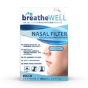 Nose Filters, Nasal Filter Protection Device for Allergy Defense, Discreet Nasal Dilator, Helps Shield Against Airborne Irritants, Pollutants, Dust & Pet Dander, Large, 6 Count
