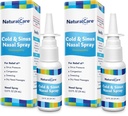 Natra-Bio NaturalCare Cold & Sinus Nasal Spray, Homeopathic Nasal Spray, 0.8 fl. oz (Pack of 2)