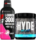 PROSUPPS L-Καρνιτίνη 3000 Simulant Free Liquid Shots (31 Servings, Dragon Fruit) και Hyde Max Αντλία προ προπόνηση για άνδρες και γυναίκες (20 Servings, Blue Razz) Bundle