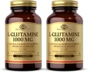 Solgar L-Glutamine 1000 mg, 60 δισκία (Pack of 2) - Φυσικές Μυϊκές Τροφές - Προωθεί Γαστρεντερικό (GI) Υγεία - Υποστηρίζει την υγεία του εγκεφάλου - Μη- ΓΤΟ, Vegan, Χωρίς γλουτένη, Kosher - 60 Σύνολο Υπηρεσίες