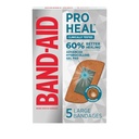 BAND-AID Brand Pro Heal Adhesive Bandages, Large Size, 5 Count | Waterproof, Hydrocolloid Gel Patch for First Aid & Wound Care, Clinically Tested for Better Healing of Minor Cuts & Blisters