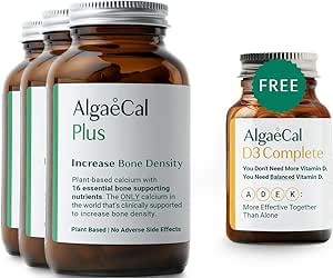 ALGAECAL Plus Bundle - Δωρεάν 4-σε-1 Βιταμίνη D3 Ολοκληρωμένο & Κόκκινο Ασβέστιο Άλγης με 16 θρεπτικά συστατικά που υποστηρίζουν τα οστά, που υποστηρίζεται κλινικά για την αύξηση της πυκνότητας των οστών & ενίσχυση του ανοσοποιητικού συστήματος