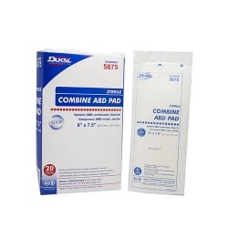 ABD/Combine Pad Dukal 8 X 7.5 Inch Rectangle Box of 20