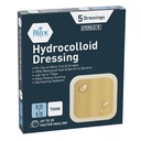 MED PRIDE Hydrocolloid Bandages,Sterile Adhesive,Absorbent,Thin,4x4 in,5-Ct