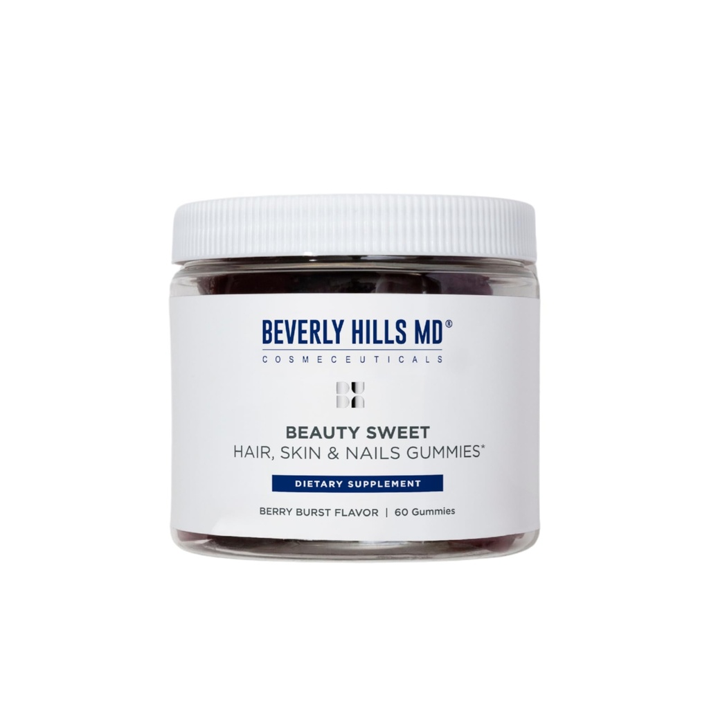 Beverly Hills MD Beauty Sweet Sugar-Free Hair, Skin & Nails Gummies, 60 Ct | Sugar-free beauty gummies with Lustriva, biotin and essential vitamins to support healthy-looking hair, skin and nails.