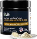 FOUR LEAF ROVER - Lion's Mane Mushrooms for Dogs - Supports Healthy Brains and Nervous Systems in Dogs of All Ages - Organic Whole Mushrooms - 3rd Party Tested - 60 Day Large Dog Supply
