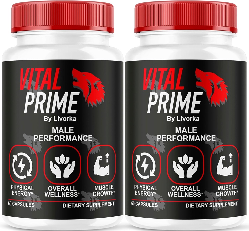 LIVORKA Vital Prime για άνδρες, Advanced Formula, κάψουλες υποστήριξης συμπλήρωμα διατροφής για 2 μήνες, πακέτο των 2