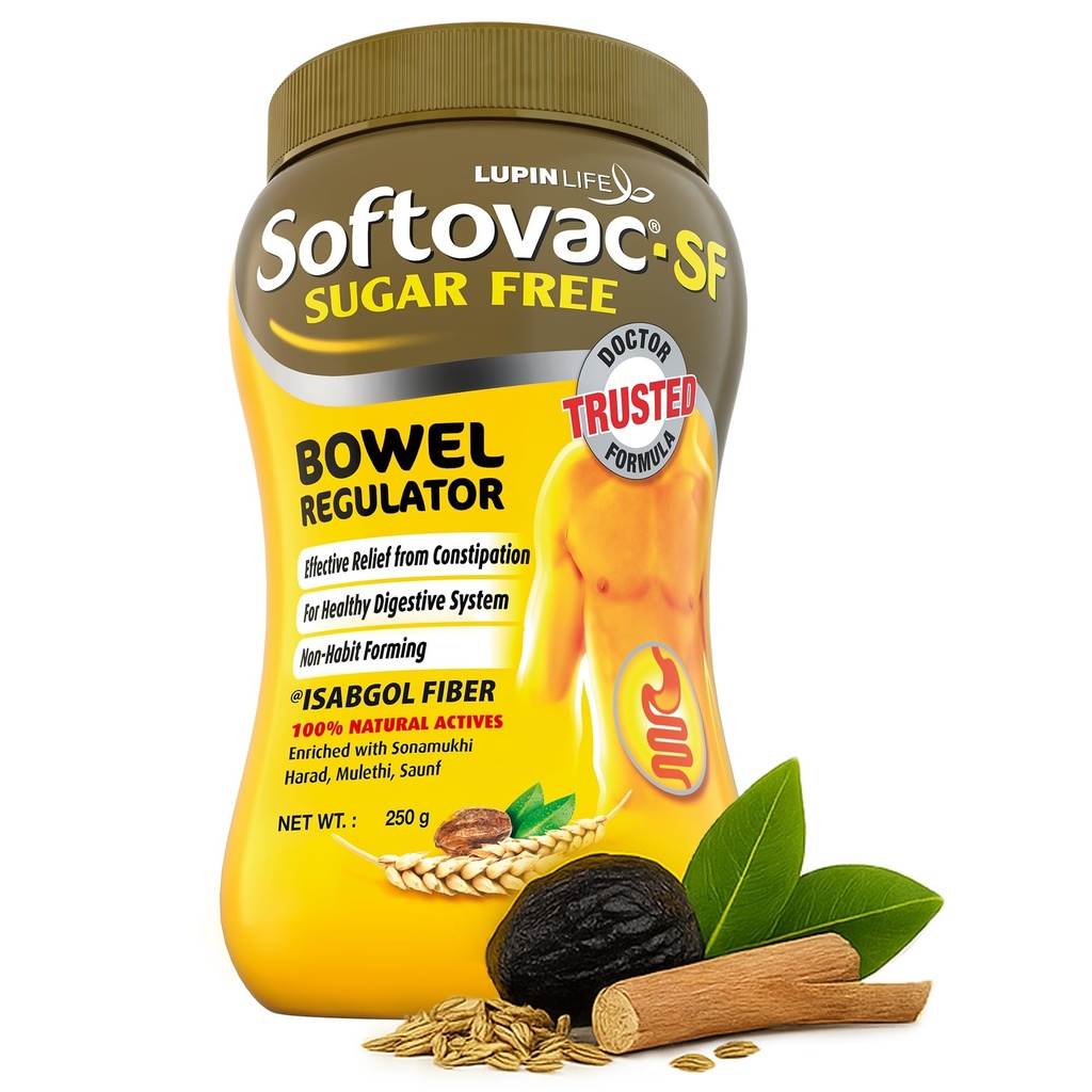 (Sugarfree) Bowel Regulator 250g - 100% Natural Actives: High Fiber Formula enriched with Sonamukhi, Harad, Mulethi, Saunf etc.