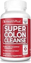 Υγεία Plus Super Colon Cleanse 30 Ημέρα προσφοράς του Gentle Gut Cleanse Detox, Psyllium Husk, Προβιοτικά για την ανακούφιση της δυσκοιλιότητας & Digestive Υποστήριξη, 120 κάψουλες
