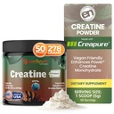 EarthNutri Creatine Monohydrate Powder - Pure Creatine Supplement for Muscle Strength, Strength & Performance - Μη ΓΤΟ, Χωρίς ζάχαρη, Πρόσθετη-Δωρεάν – για άνδρες & γυναίκες, Γεύση 250g