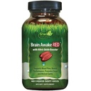 Irwin Naturals Brain Awake RED with Nitric Oxide Booster - 60 Liquid Soft-Gel - Υποστήριξη Brain Health & Optimize Performance - 20 Σύνολο Υπηρεσιών