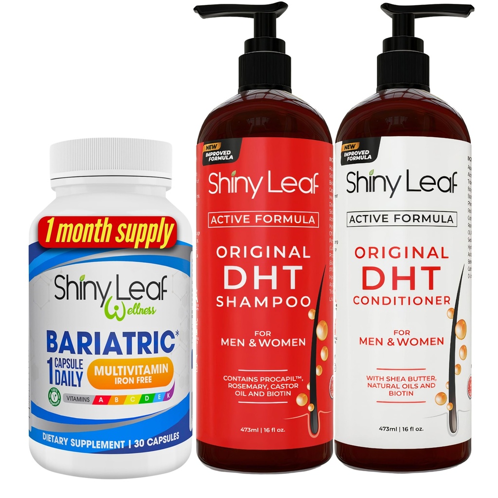 Bariatric Multivitamin Iron-Free και DHT Σαμπουάν και Conditioner, Σαμπουάν Απώλεια μαλλιών και Conditioner για γυναίκες και άνδρες