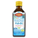 Carlson - Kid's The Very Finest Fish Oil Liquid, 800 mg Omega-3s, Norwegian, Wild-Caught Fish Oil, Omega 3 Liquid for Kids, Sustainable Sourced, Lemon, 200 ml