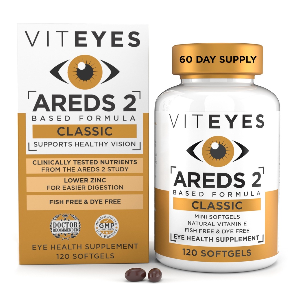 VITEYES® AREDS 2 Softgels, 120 Count - Μία καθημερινή δόση Βιταμίνη ματιών