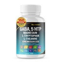GABA 5-HTP L-Tryptophan L-Θεανίνη Βιταμίνη D3 Βιταμίνη B6 Ιερός Βασίλειος Βαλεριάνα Χαμομήλι Ginkgo Biloba Ginger -150 Κάψουλες- Κατασκευασμένο στις ΗΠΑ