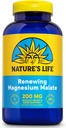 Nature's Life Renewing Magnesium Malate 200 mg - Μία ανά ημέρα - Μυϊκή, Καρδιά, Νεύρα Υγεία και Οστική Υποστήριξη - Μέγιστη Απορρόφηση - Εργαστήριο Επαληθευμένο - 60- Ημέρες Εγγύηση - 250 Μερίδες, 250 Δισκία