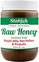 Stakich Royal Jelly, Bee Pollen & Propolis Raw Honey - Pure, Unprocessed, Unheated - 40 oz