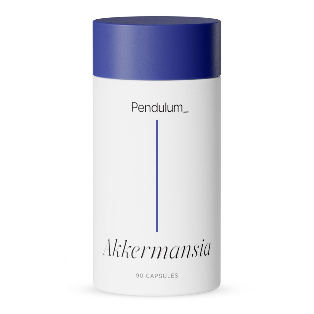 Probiotic Pendulum Akkermansia με προβιοτικές ίνες - Κάψουλες καθυστερημένης αποδέσμευσης, Third-Party Tested, Authentic 100M AFU Live Strain for Gut Health & GLP-1 Support for Men & Women (90 Κάψουλες, 1-Pack)