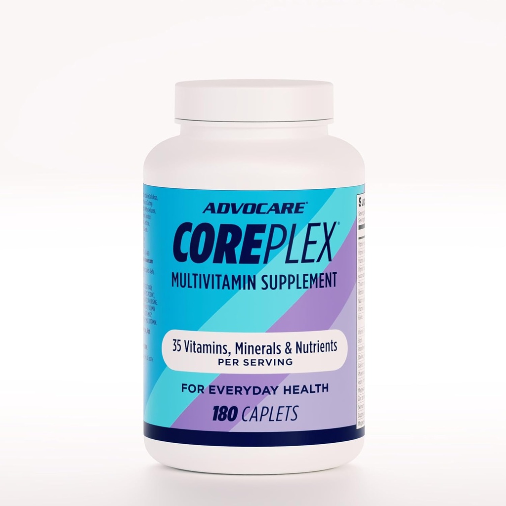 AdvoCare CorePlex - Καθημερινή Συμπλήρωμα με Βιταμίνες & Ορυκτά - Περιλαμβάνει Βιταμίνες Α, C & E - Περιέχει Μαγνήσιο, Ψευδάργυρο & Ασβέστιο - 180 Αλεπίδες