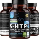 N1N Premium 5-HTP 200mg Plus Calcium, Made from Griffonia Seed Extract, Non GMO and Gluten Free, 120 Caps