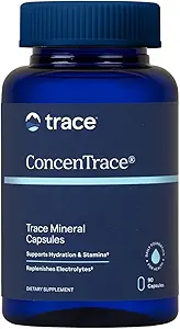 Trace Minerals ConcenTrace Trace Mineral Κάψουλες - Concentrace Κάψουλες για τη συνολική υγεία - Δύναμη των οστών, την αποκατάσταση των μυών & την ενεργειακή υποστήριξη - Χωρίς γλουτένη & Vegan - 90 Count (30 Servings)
