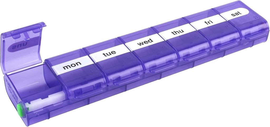 EZY DOSE Εβδομαδιαία (7-Ημέρα) Υπόθεση Χάπια, Ιατρική Planner, Βιταμινική Organizer Box, X-Large κλείδωμα διαμερίσματα για την ασφαλή ιατρική συνταγή και την πρόληψη τυχαίας χύτευσης, χρώμα μπορεί να Vary