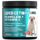 Quercetin for Dogs with Bromelain & Vitamin C - Αλλεργία & Itch Relief, Ανοσοποιητική & Φλεγμονώδης Υποστήριξη - 120 Μασώμενα Δισκία Made in USA