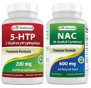 Best Naturals 5-HTP 200 mg & NAC - N Acetyl Cysteine 600 mg