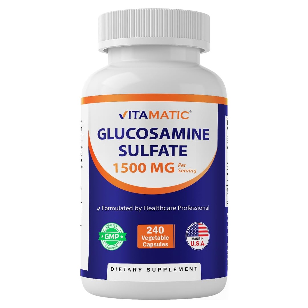 Vitamatic Glucosamine Sulfate Supplement, 1500mg, 120 Σερβιέτες, 240 κάψουλες