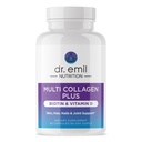 DR. EMIL NUTRITION Multi Collagen Peptides Plus Βιοτίνη και βιταμίνη D - Βιοτίνη και Collagen Συμπληρώματα για το δέρμα των μαλλιών και τα νύχια - Βιοτίνη χάπια για την ανάπτυξη των μαλλιών