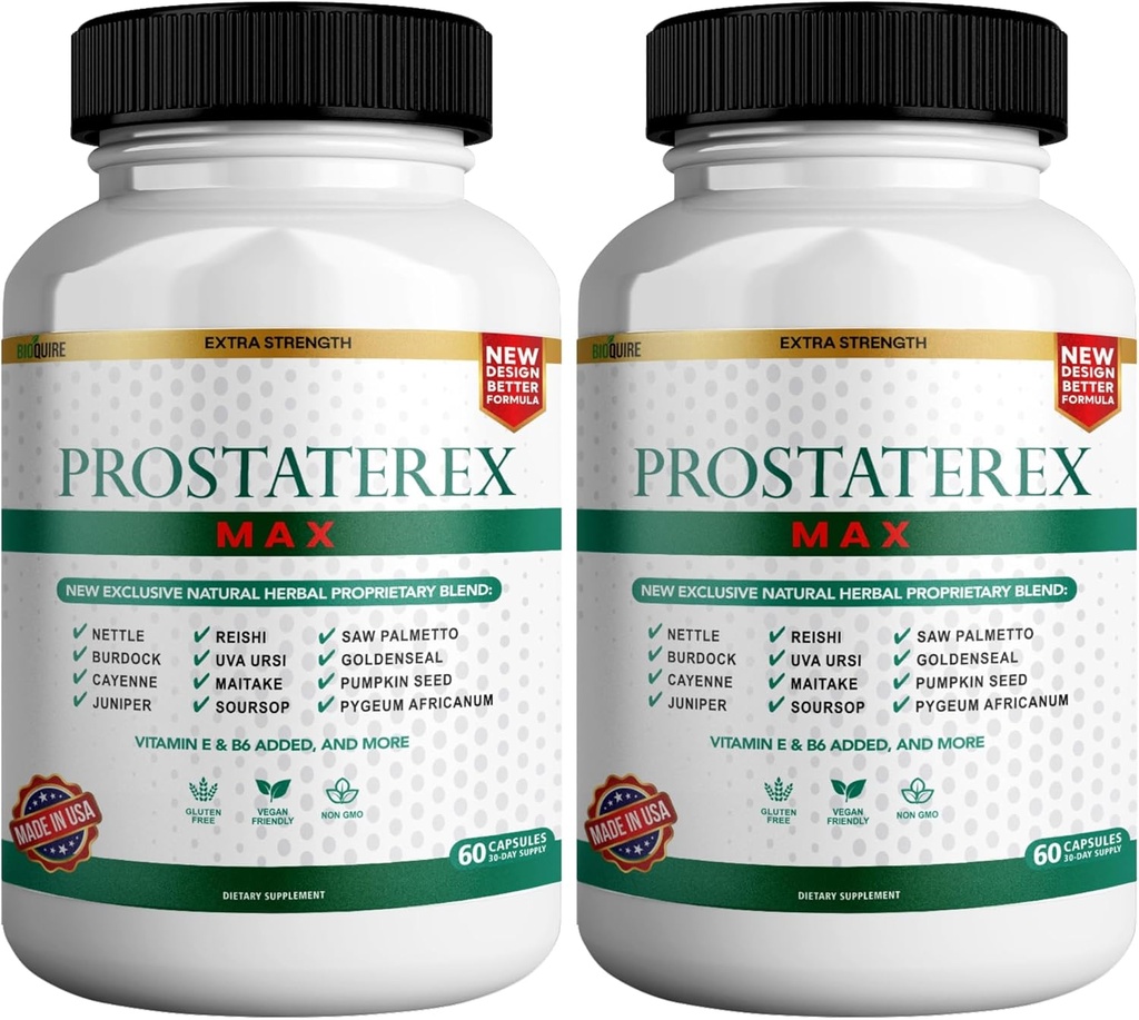 ProstateRex Max Extra Strength Prostate Health Support Supplement, Saw Palmetto, Vegan, Non-GMO, Gluten-free – 120 κάψουλες (2)