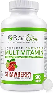 Barislim Chewable Bariatric Multivitamin - 45mg σίδηρος - Ραφτή για τη μεταβαριατική χειρουργική, συμπεριλαμβανομένης της γαστρικής παράκαμψης & γαστρικό μανίκι - Υποστηρίξτε το ταξίδι αποκατάστασης σας 