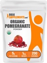 BulkSupplements.com Organic Pomegranate Powder - Pomegranate Supplement for Immune Support, Herbal Supplement - Gluten Free, 5g per Serving, 1kg (2.2 lbs) (Pack of 1)