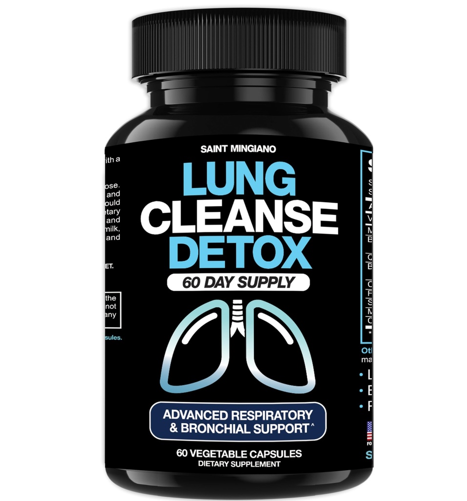 Lung Cleanse Detox, 60 Ημέρα Καθαρισμός - Υποστηρίζει την υγεία των πνευμόνων μέσα στο Μπροντσιάλ & αναπνευστικά συστήματα - Σταματήστε το κάπνισμα Βοηθήματα - Herbal Detox για τους πνεύμονες